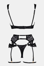 Valora Black Lace Lingerie Set