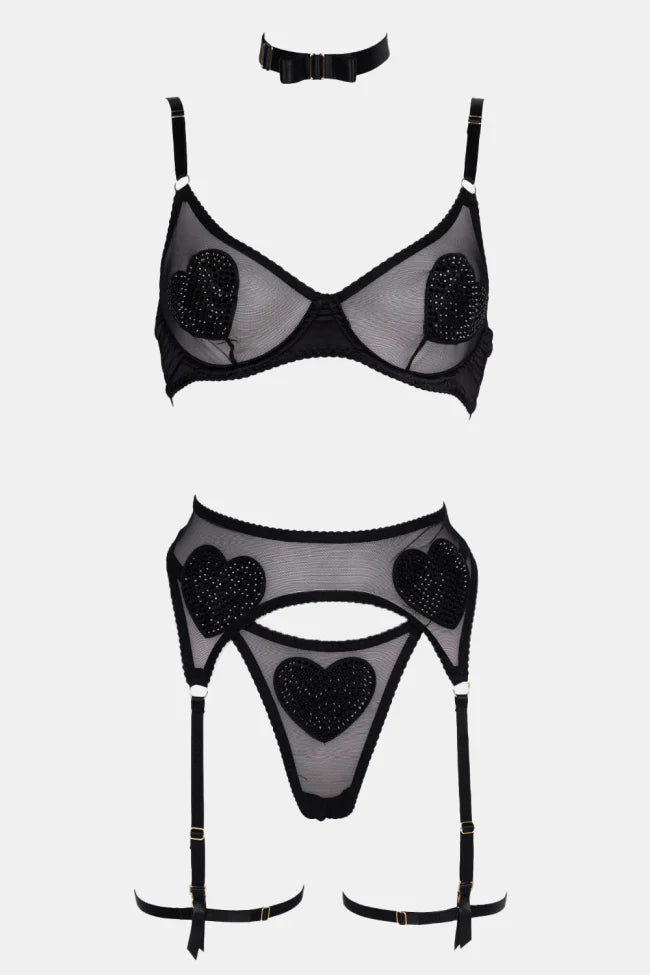 Valentina Heart Noir Set